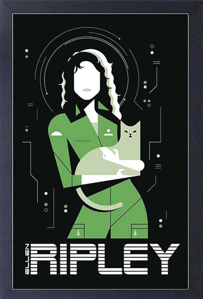 Aliens Ripley And Cat 11 X17 In Framed Poster 