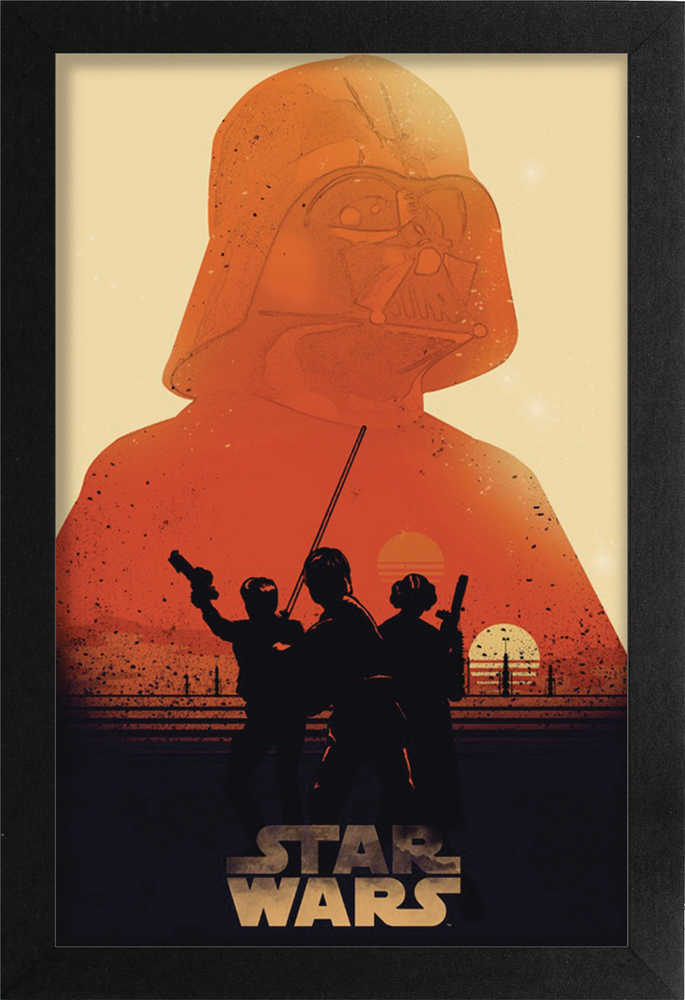 Star Wars Tatooine Sunset 11 X17 In Framed Poster 