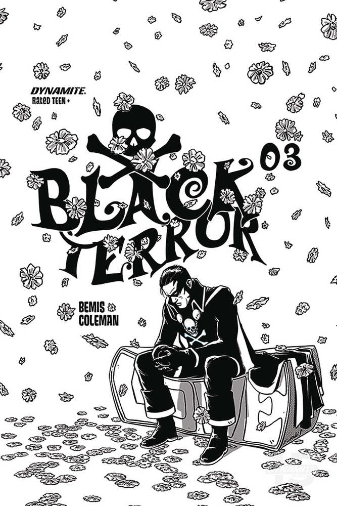 Black Terror #3 20 Copy Fornes Black & White Variant Edition