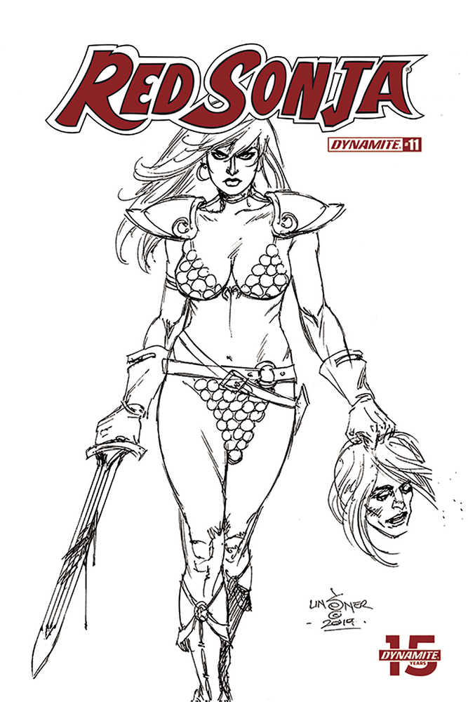 Red Sonja #11 30 Copy Linsner Black & White Variant Edition