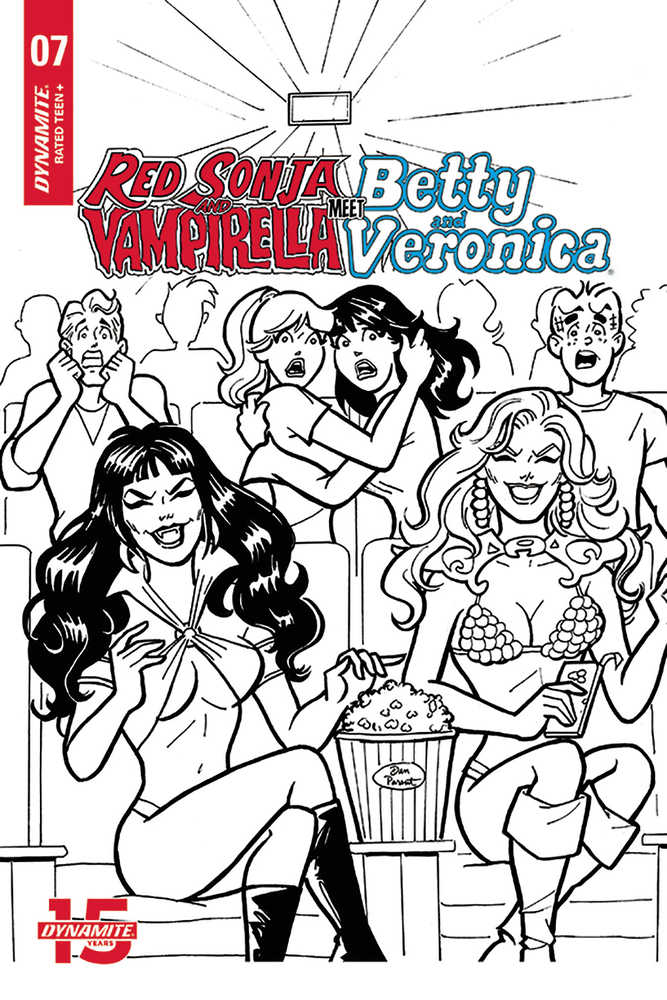 Red Sonja Vampirella Betty Veronica #7 10 Copy Parent Black & White In