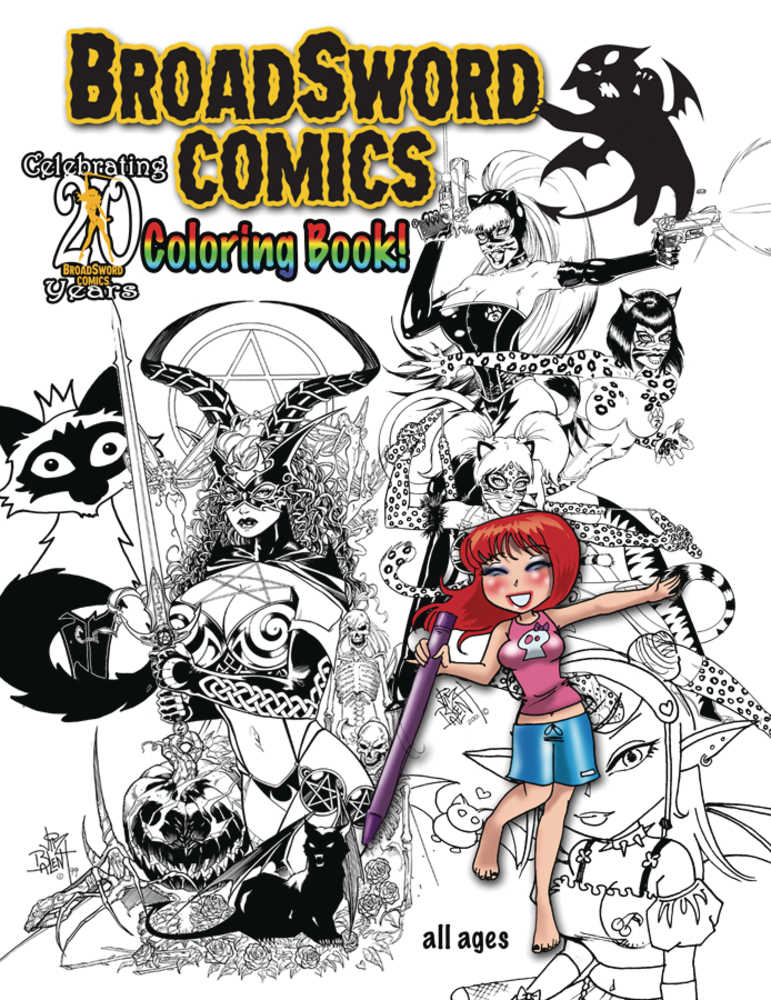 Tarot & More 20 Years Broadsword Comics Coloring Book 