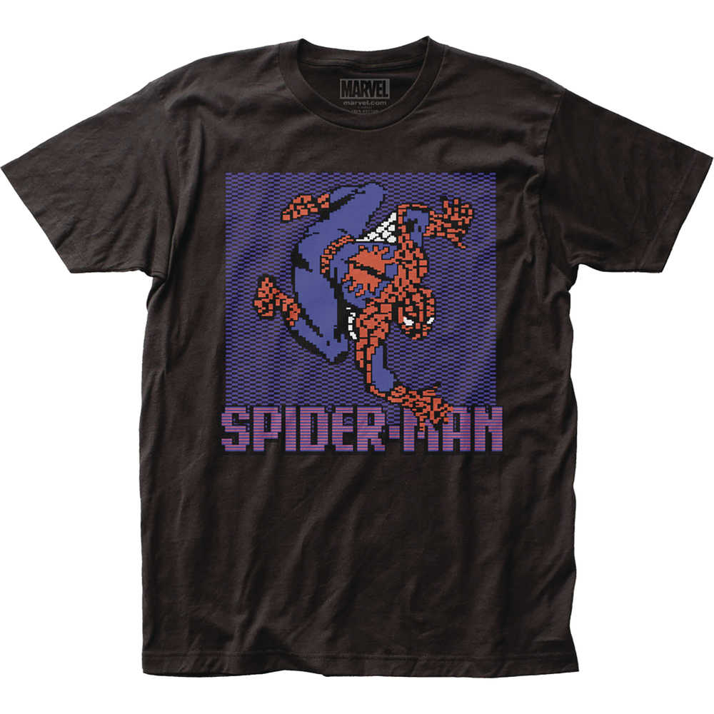 Marvel Spider-Man 8 Bit Crawler T-Shirt LG 