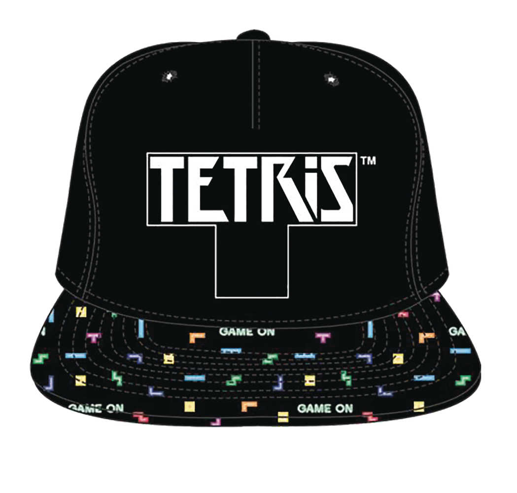 Tetris Blocks Black Snap Back Cap 