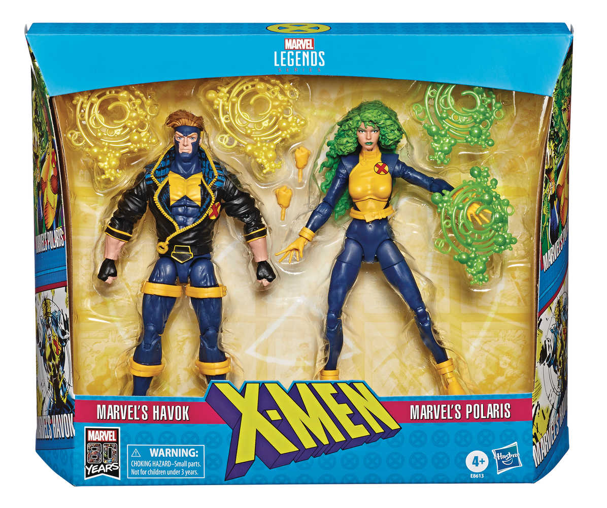 X-Men Legends Havok/Polaris 6 In Action Figure 2 Pk Case  