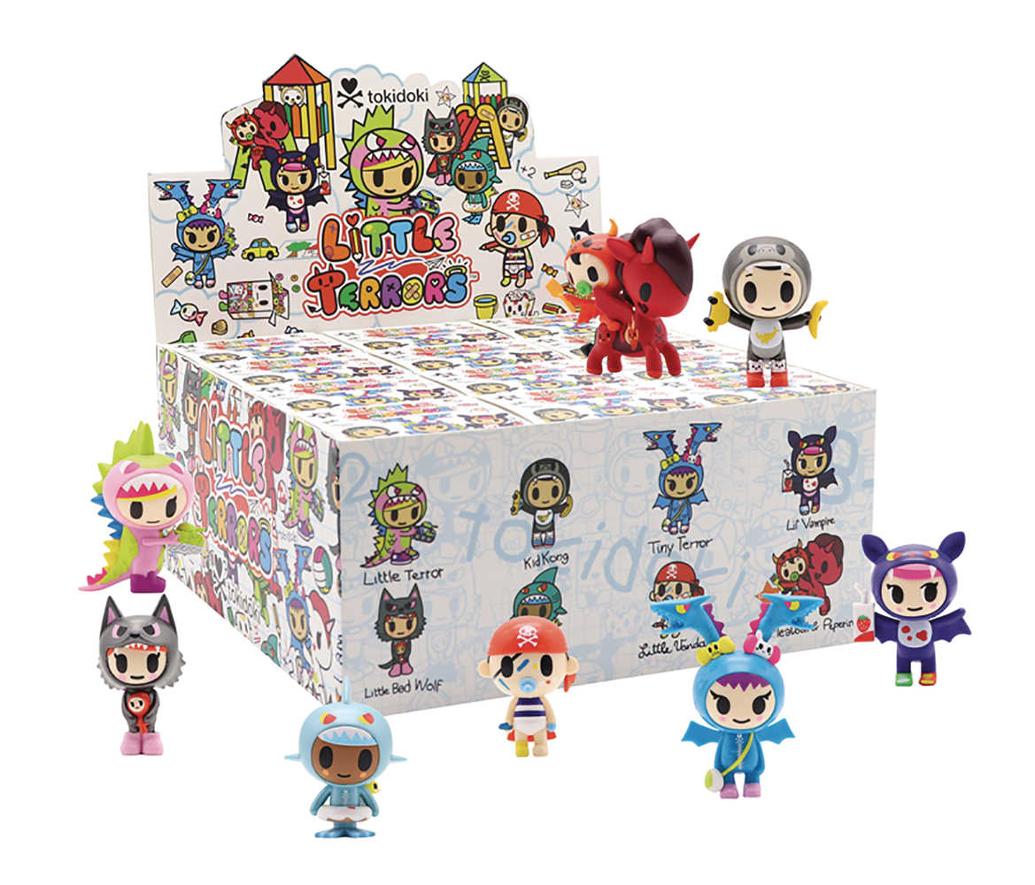 Tokidoki Little Terrors 12 Pc Figure Blind Mystery Box Display 