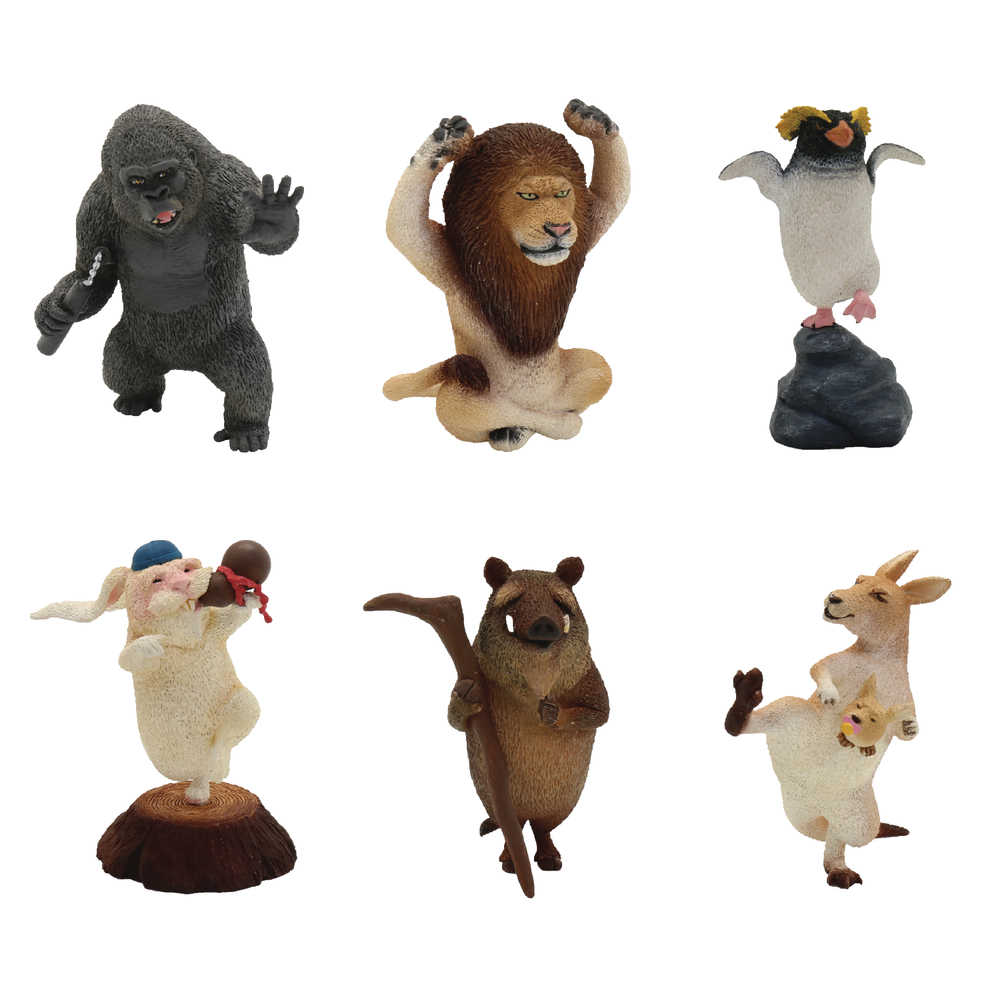 Animal Life Kung Fu Fighting 8 Pc Trading Figure Bmb Display 
