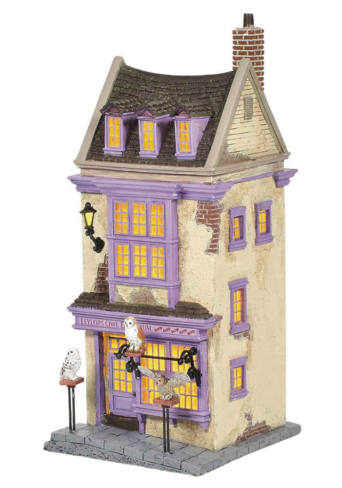 D56 Hp Village Owl Emporium Lighted Figurine 