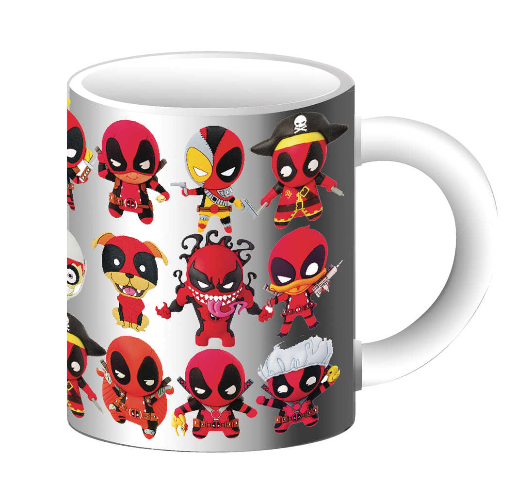 Marvel Heroes Deadpool Chibi Style Collage Mug 