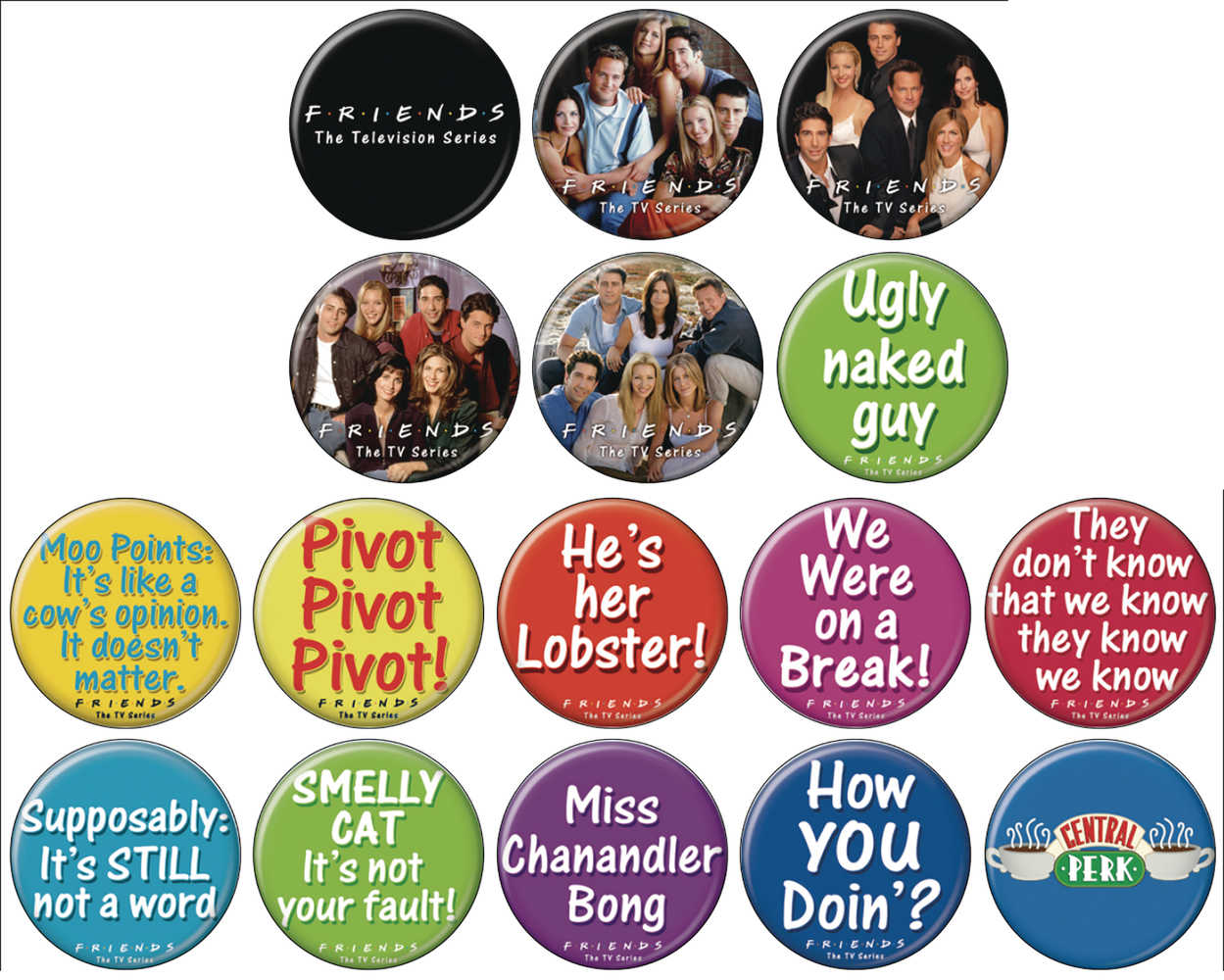 Friends 144 Pc Button Display 