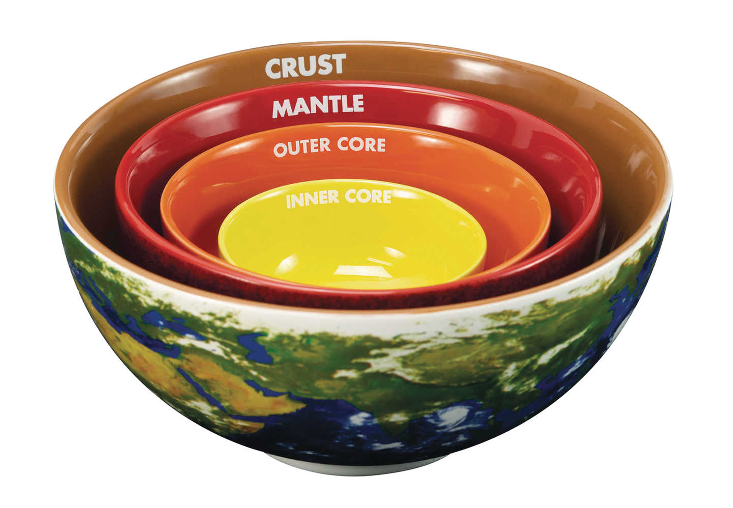 Earth Cross Section Nesting Bowl Set 
