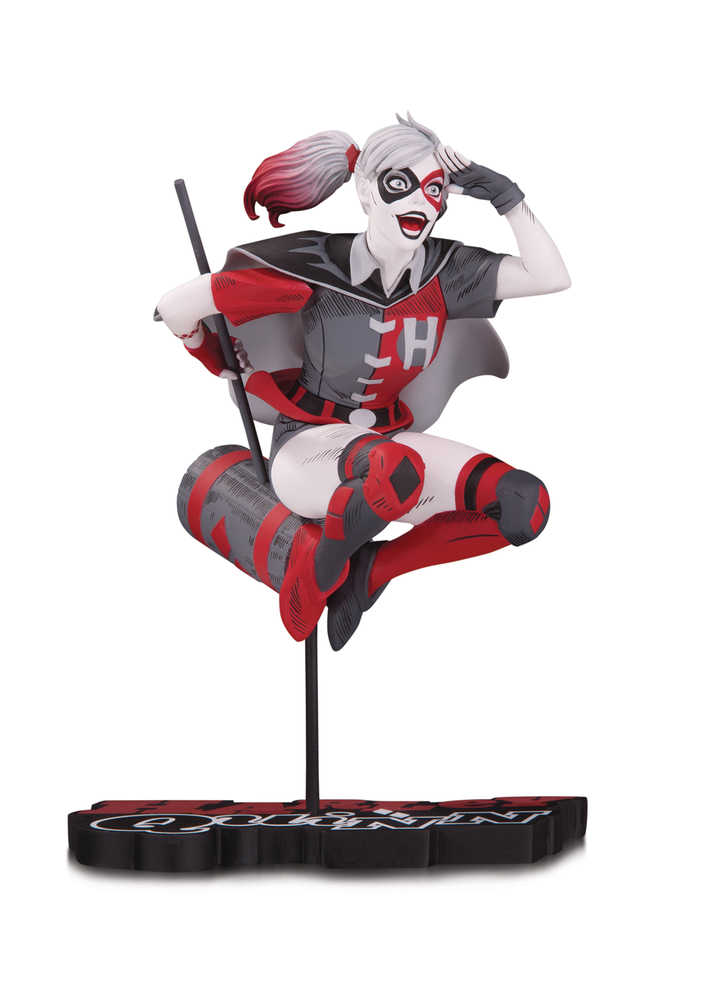 Harley Quinn Red White & Black Statue By Guillem March
