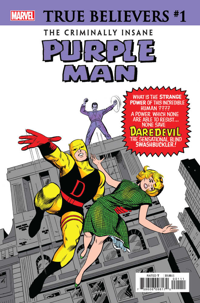 True Believers Criminally Insane Purple Man #1