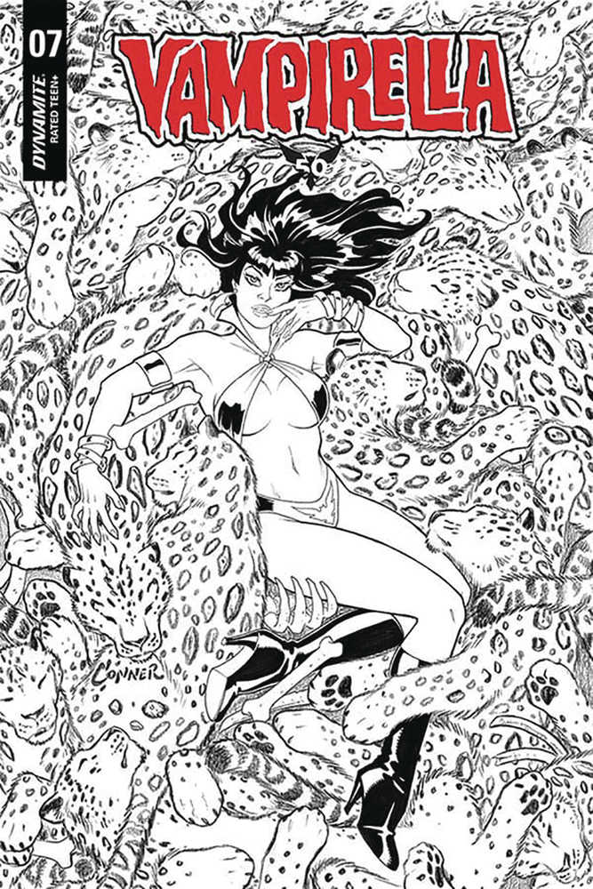 Vampirella #7 20 Copy Connner Black & White Variant Edition