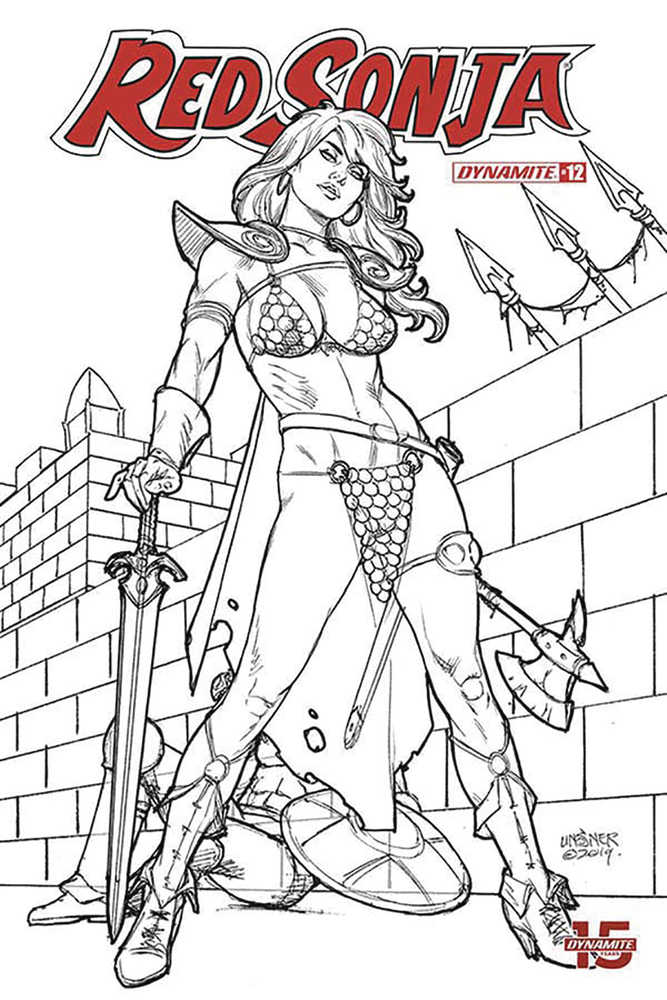Red Sonja #12 30 Copy Linsner Black & White Variant Edition