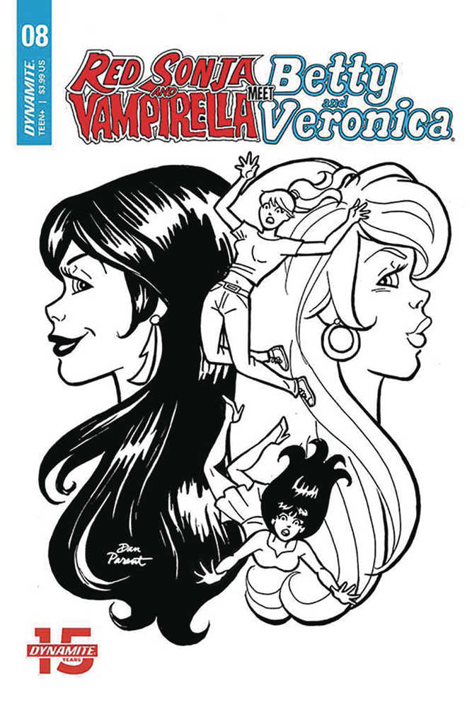 Red Sonja Vampirella Betty Veronica #8 10 Copy Parent Black & White In