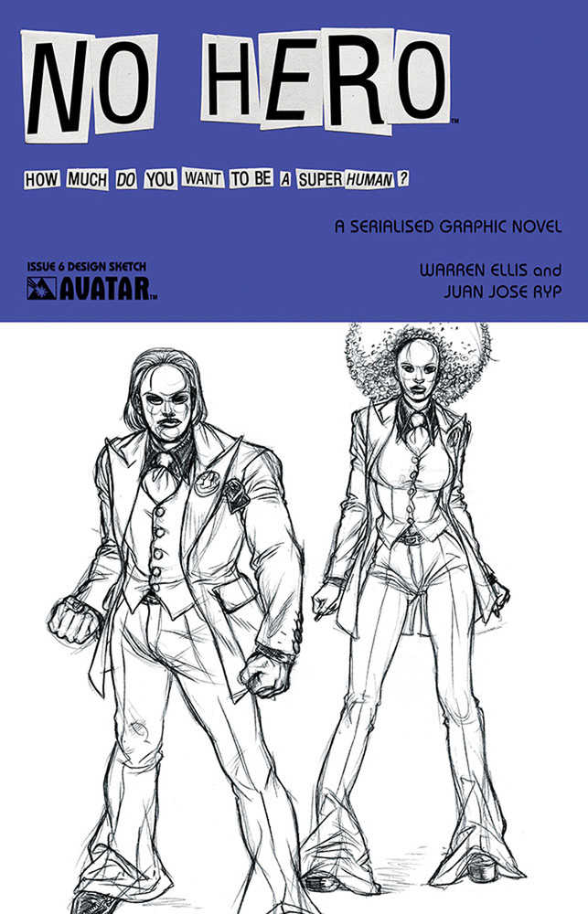 No Hero #6 Design Sketch Variant (Mature)