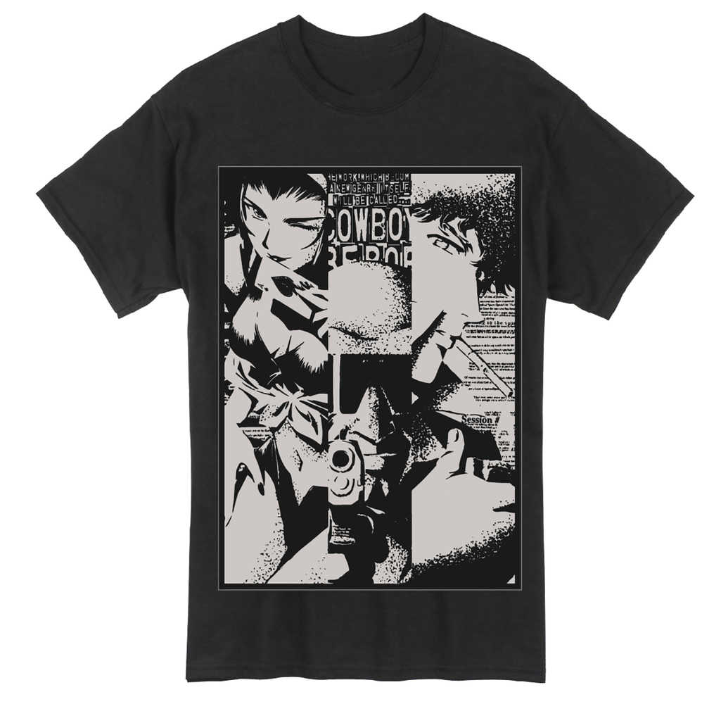 Cowboy Bebop Black & White Cast T-Shirt XL 