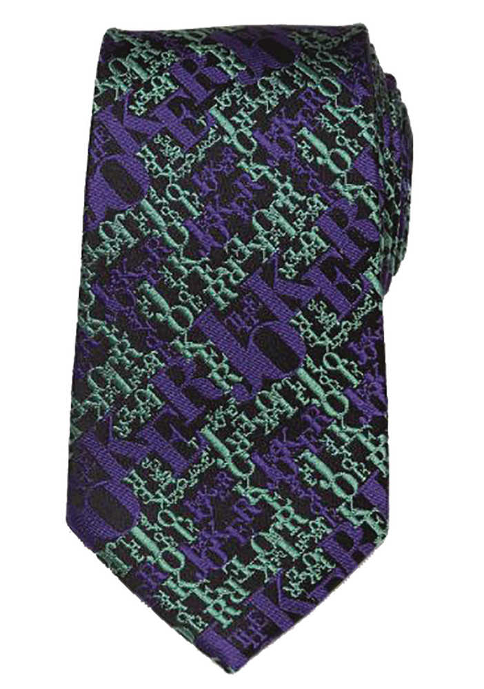 DC The Joker Black Silk Tie 