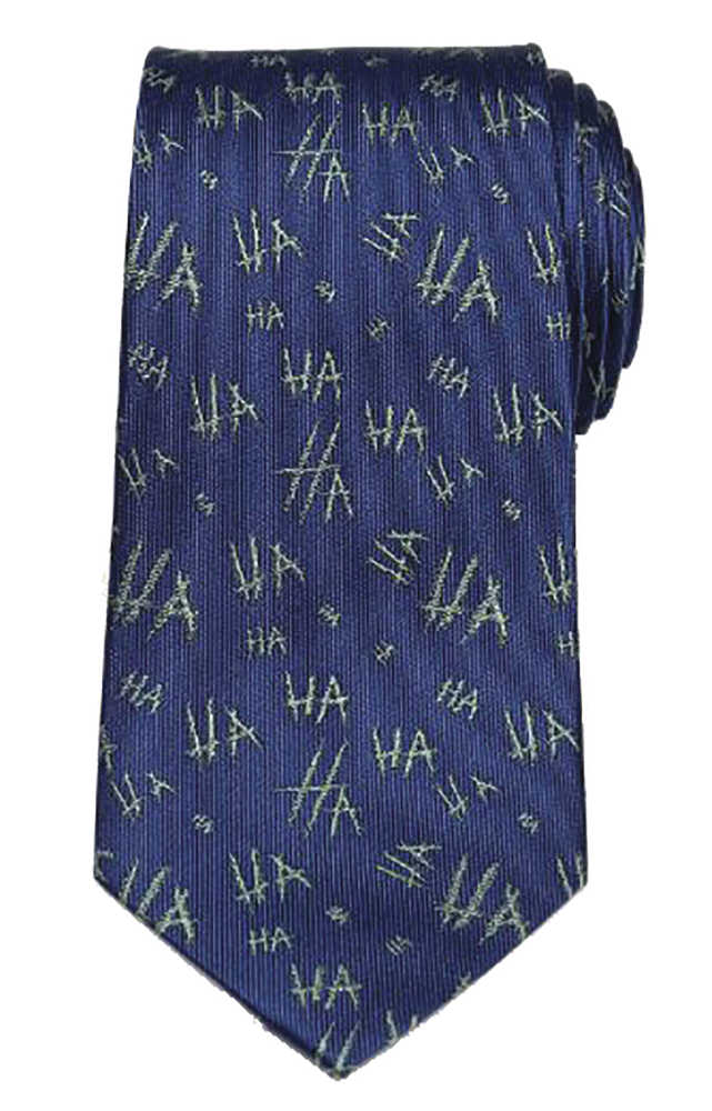 DC The Joker Ha Ha Navy Silk Tie 