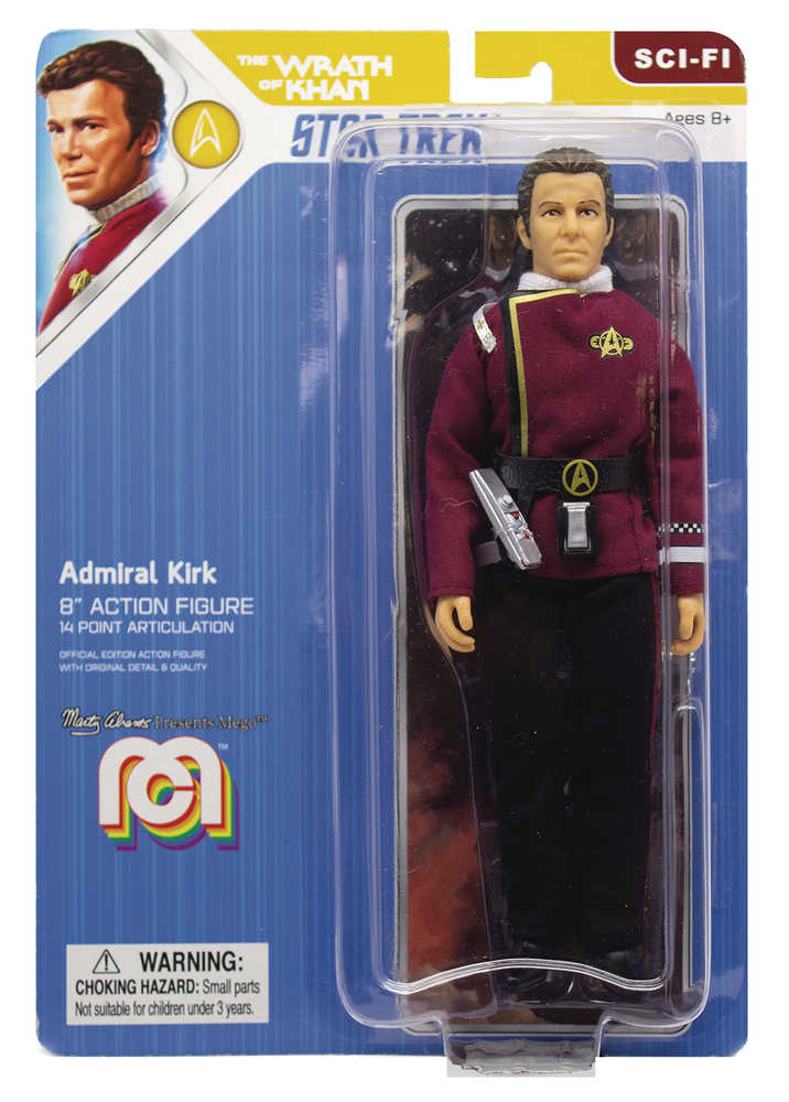 Mego Sci Fi Wave 7 Star Trek 2 Movie Admiral Kirk 8 In Action Figure 
