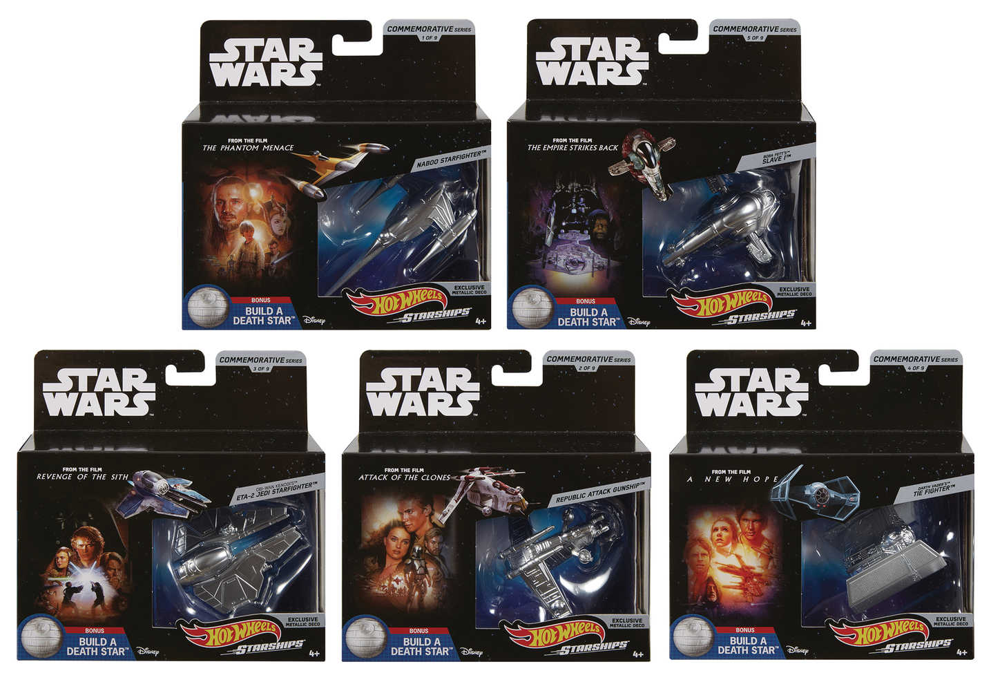 Hw Star Wars Commemorative Series Die Cast Vehicle Assortment  