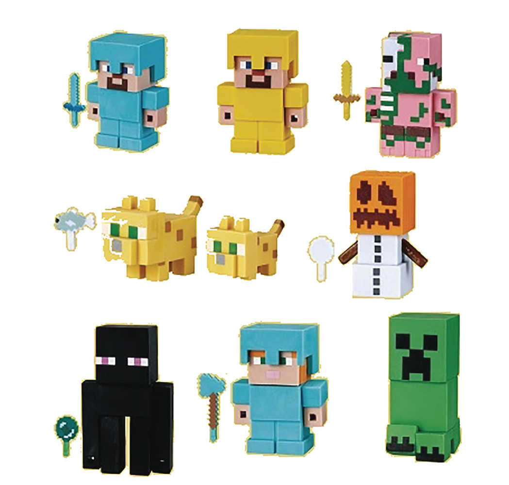 Minecraft Buildable Eraser Figures 24 Pc Ds 