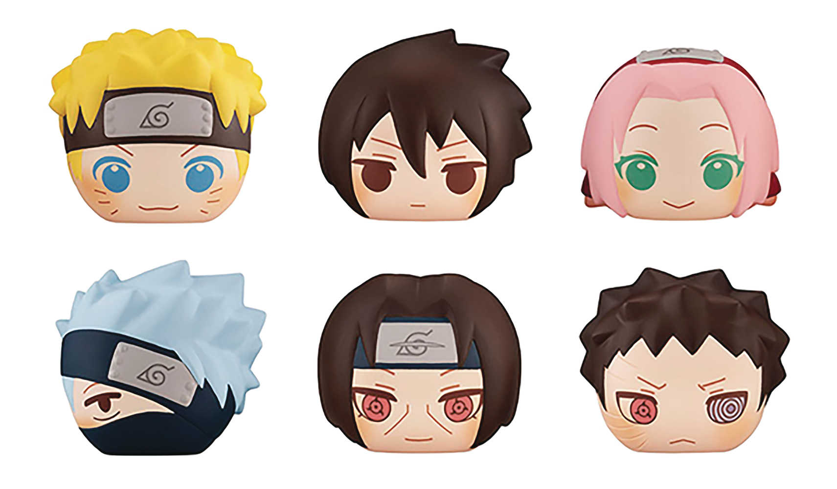 Naruto Shippuden Fluffy Squeeze Bread 6 Pc Blind Mystery Box Display 