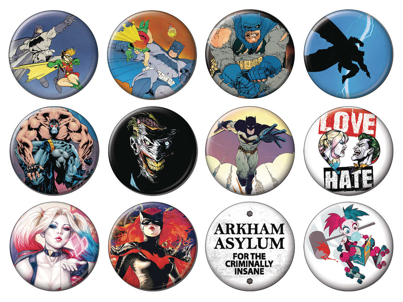 DC Heroes Batman 144 Pc Button Assortment Display 