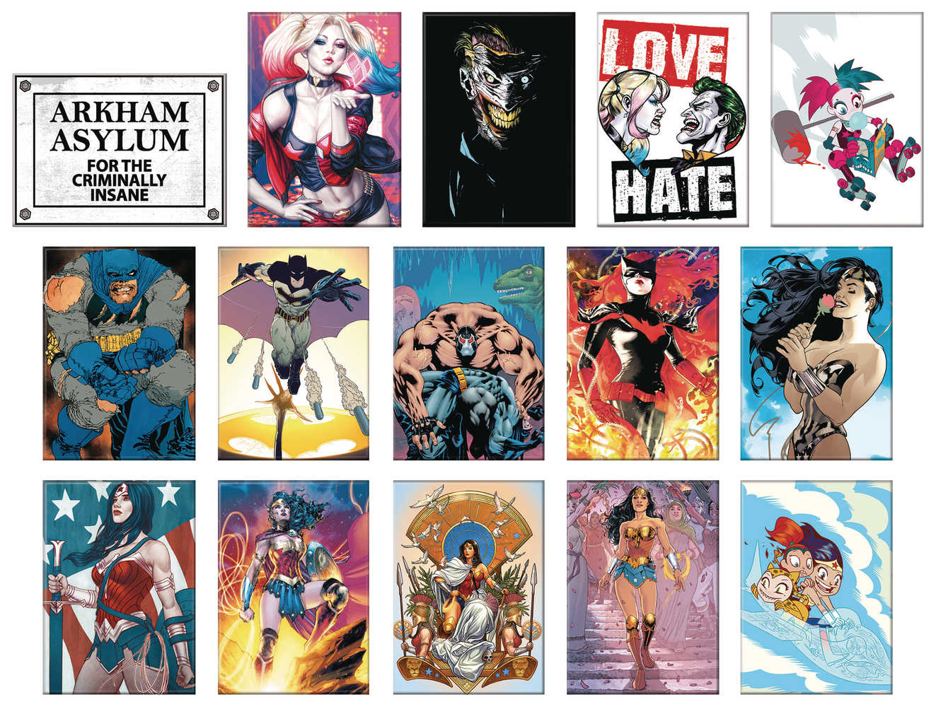 DC Heroes Comic 48 Pc Magnet Assortment 