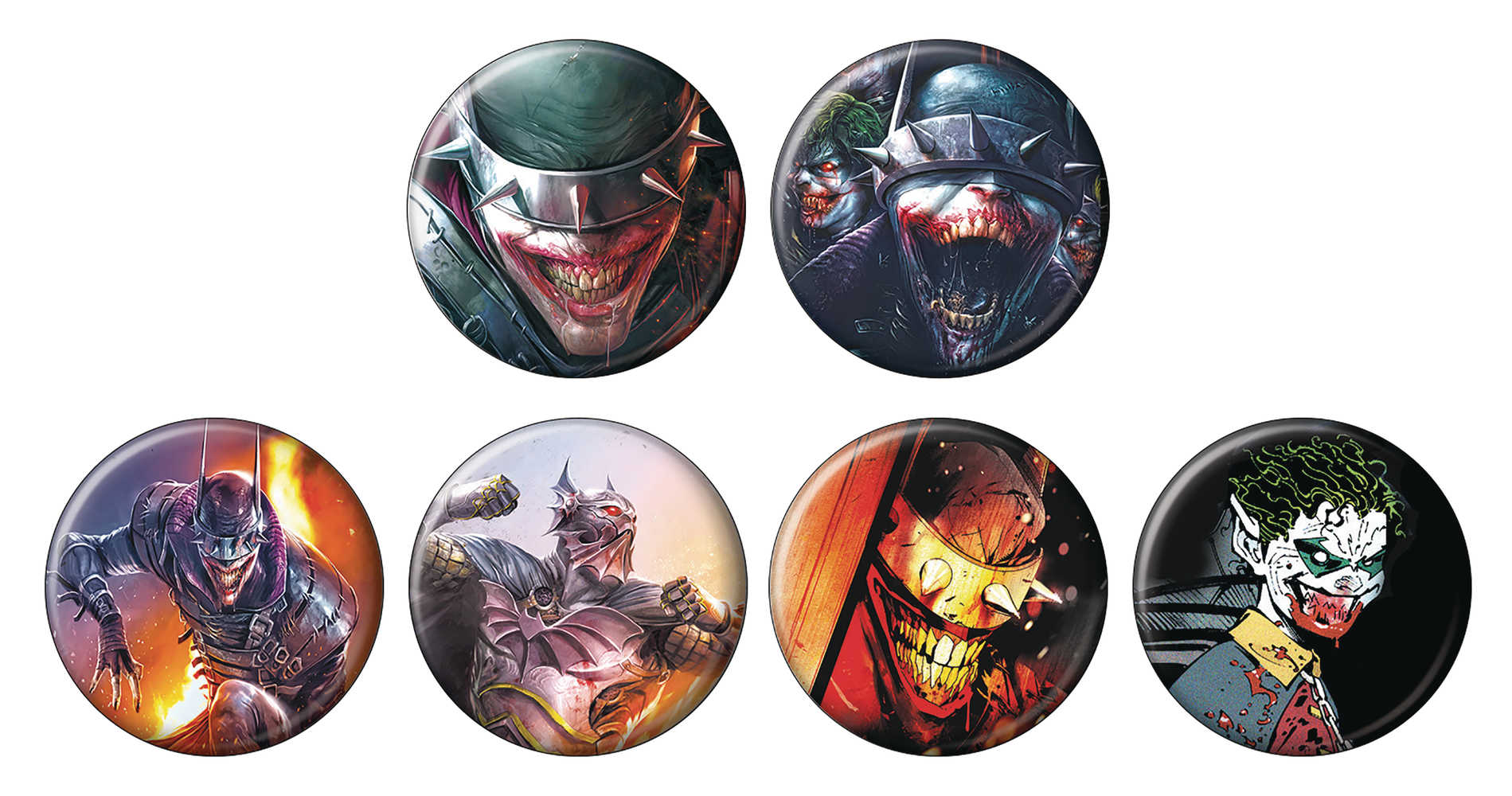 DC Heroes Dark Knight Metal 144 Pc Button Assortment Display 