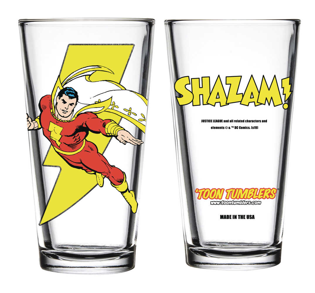 Toon Tumblers DC Shazam Pint Glass 