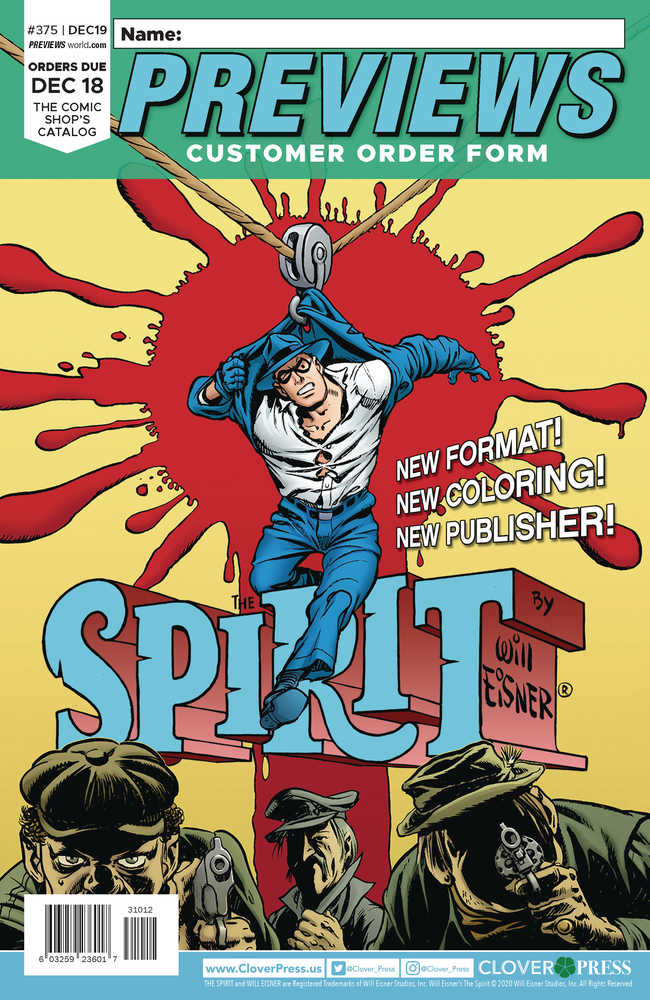 Previews #377 February 2020 Customer Order Form Extras 