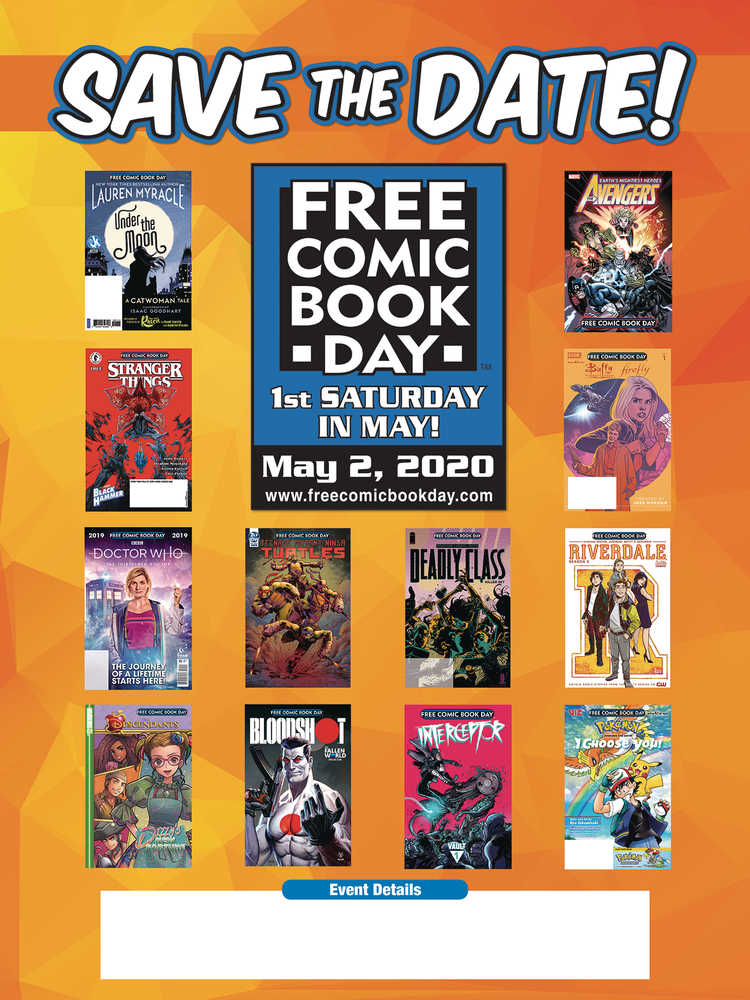 Free Comic Book Day 2020 Promo Poster Free (Limit 1) 