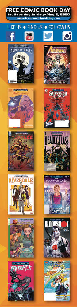 Free Comic Book Day 2020 Bookmarks (Bundle Of 50) 