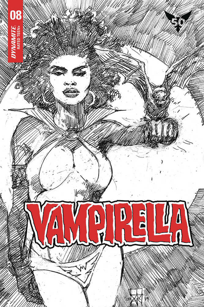 Vampirella #8 20 Copy Cowan Black & White Variant Edition