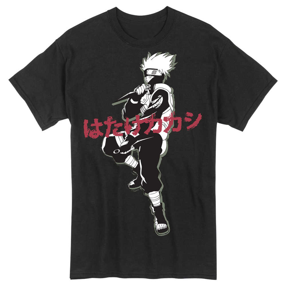 Naruto Kakashi Black T-Shirt LG 