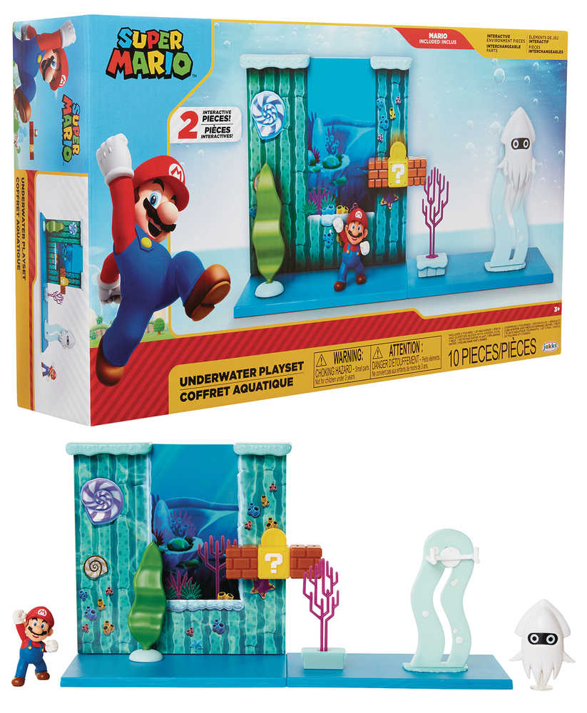 Nintendo 2 1/2 In Figure Underwater Playset Case  