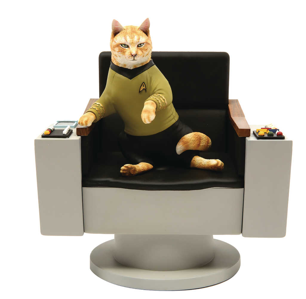Star Trek Tos Capt Kirk Cat Polystone Statue 