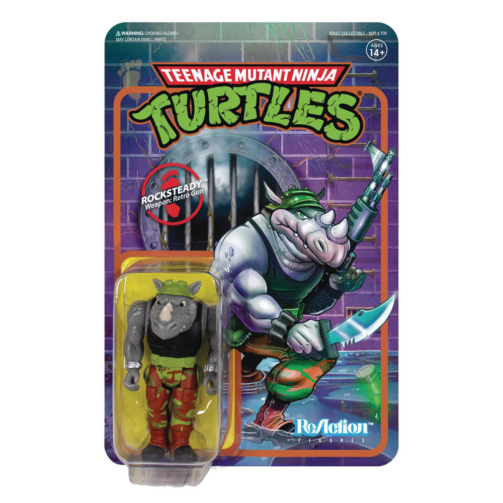 Teenage Mutant Ninja Turtles Rocksteady Reaction Figure  