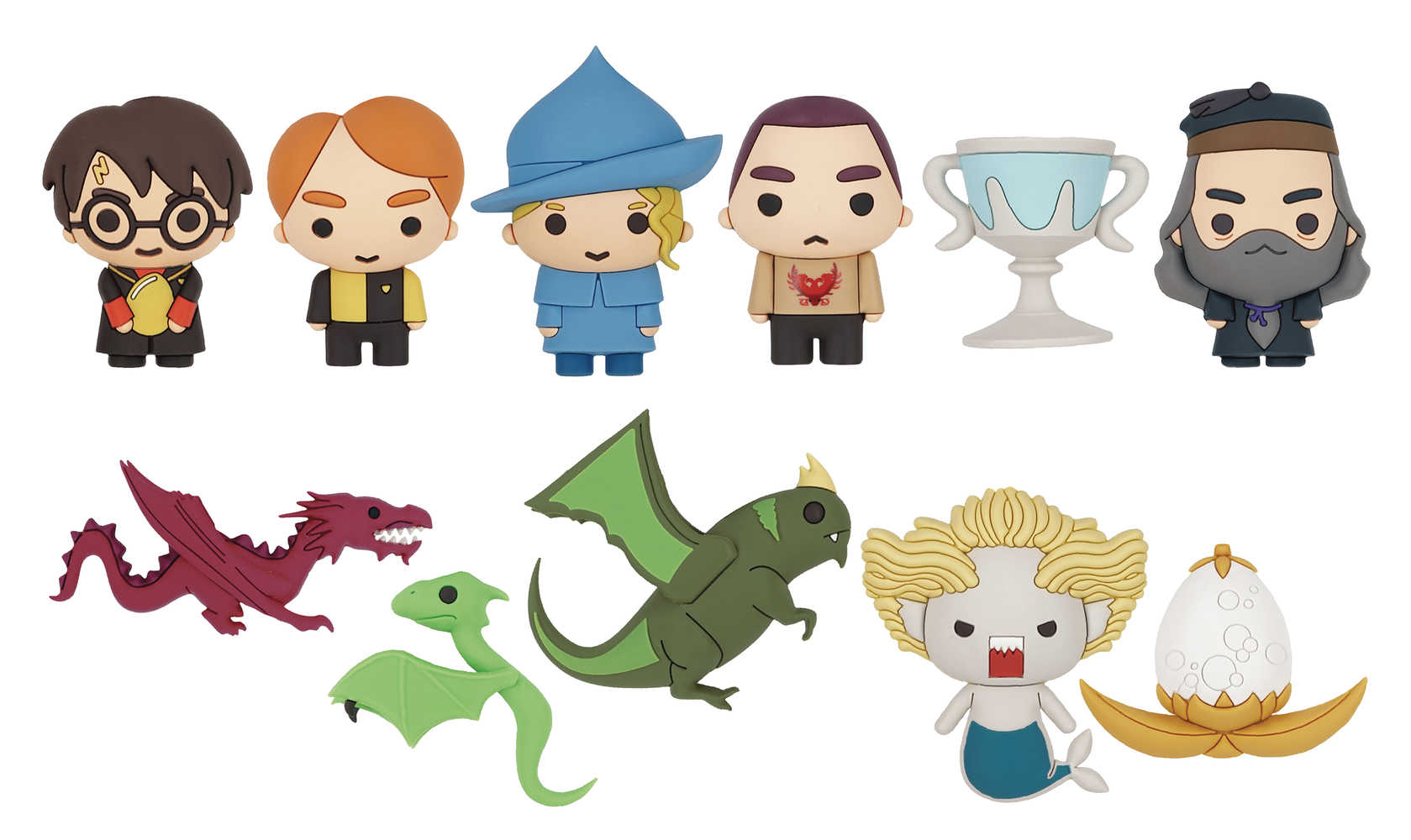 Harry Potter Series6 3 D Foam Bag Clip 24 Pcs Blind Mystery Box Display 