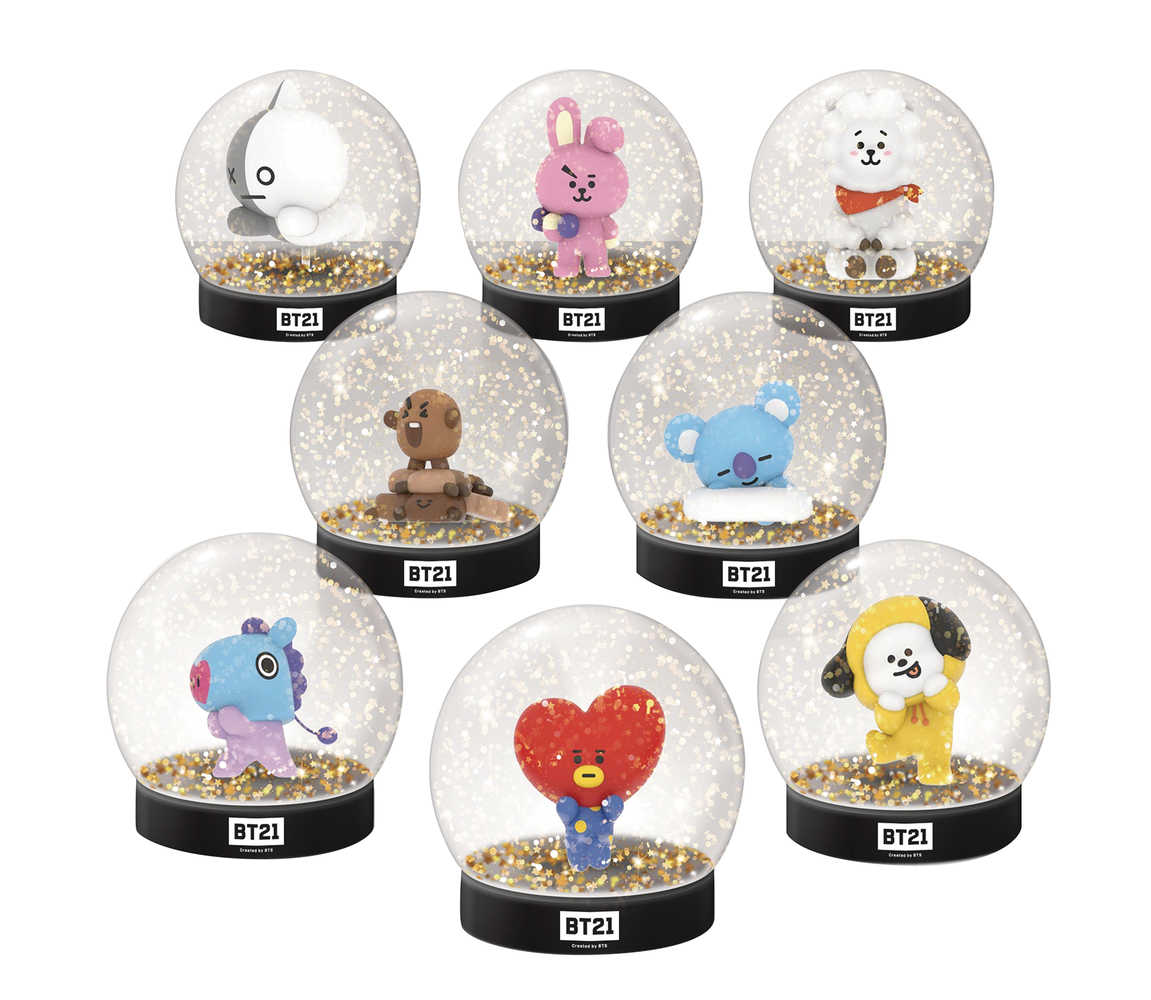 Bt21 Snow Globes 12 Pc Blind Mystery Box Display 