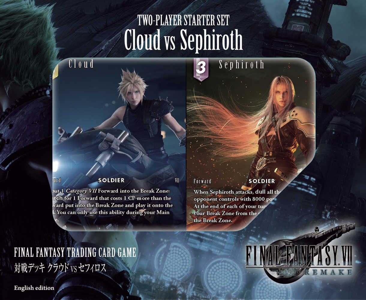 Final Fantasy Collectible Card Game Cloud vs Sephiroth Starter Set 6 Pc Ds