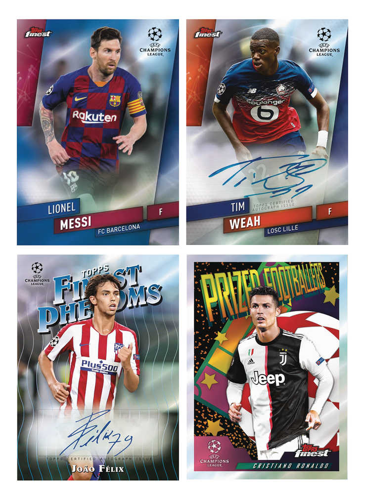 Topps 2020 Finest Uefa Champions League Soccer Trading Card Box 