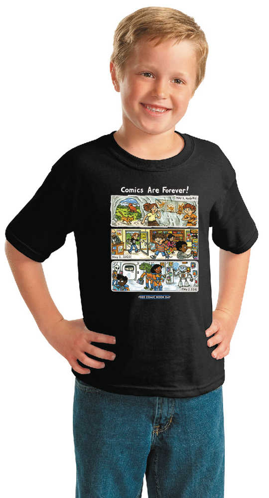 Free Comic Book Day 2020 Comm Artist Brown Blk Youth T-Shirt MED 