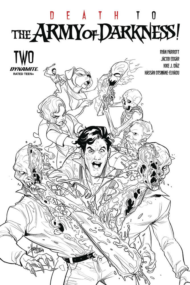 Death To Army Of Darkness #2 10 Copy Andolfo Black & White Variant Edition