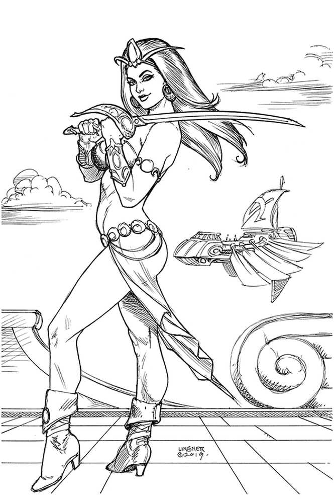 Dejah Thoris (2019) #4 40 Copy Linsner Black & White Full Art Variant Edition