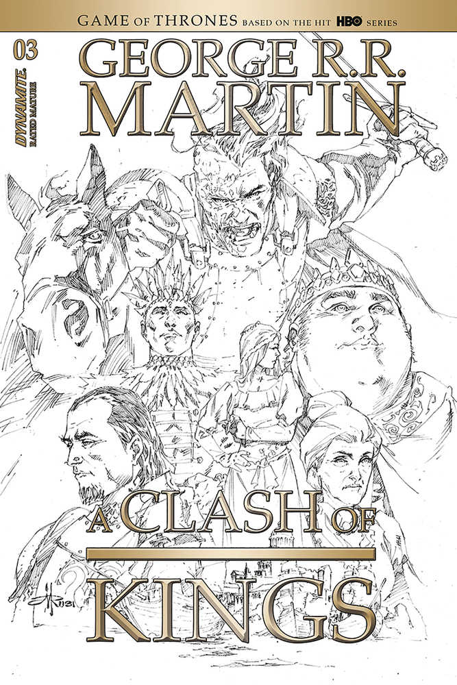 George R.R. Martin's A Clash Of Kings #3 20 Copy Rubi Black & White Variant Edition (
