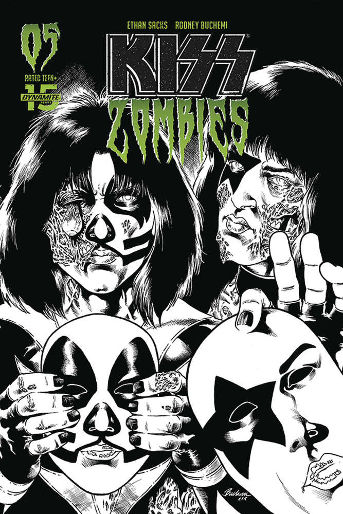 Kiss Zombies #5 30 Copy Buchemi Black & White Variant Edition