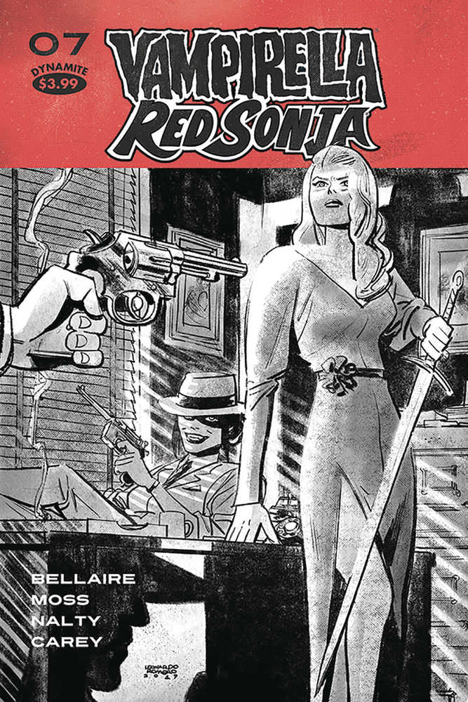 Vampirella Red Sonja #7 40 Copy Romero Black & White Variant Edition